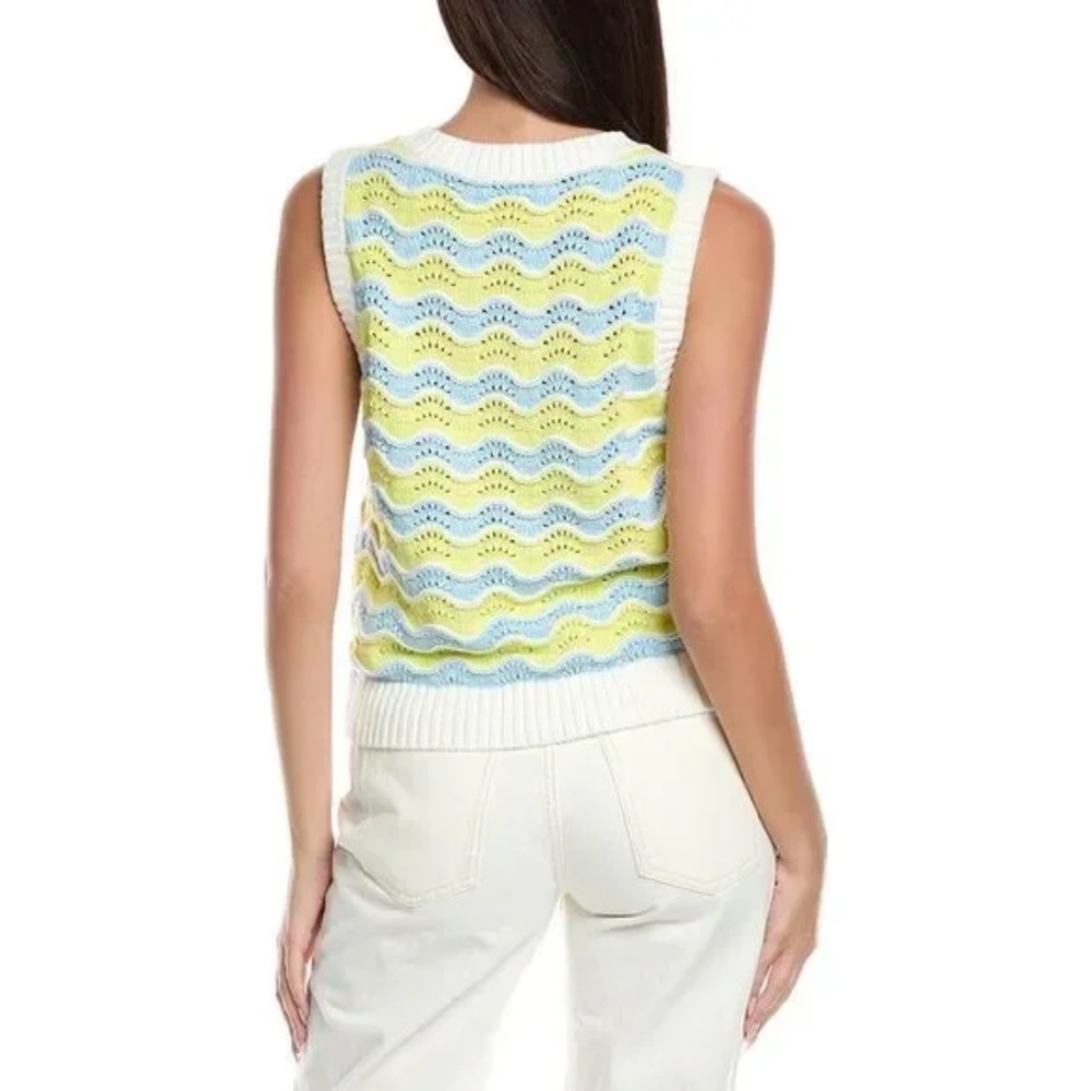 & ISLA Chloe wave stripe vest M New